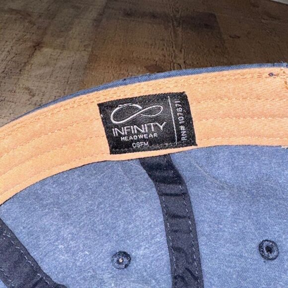 Fur Mom Strapback Baseball Hat Cap Blue Denim Pet Owner infinity headwear - Picture 8 of 8